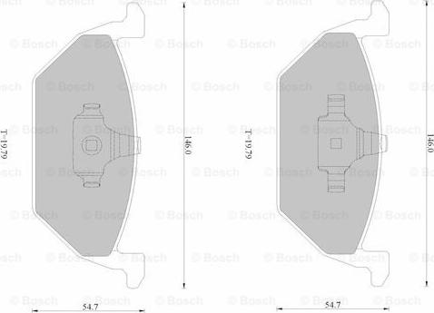 BOSCH 0 986 AB1 645 - Əyləc altlığı dəsti, əyləc diski furqanavto.az