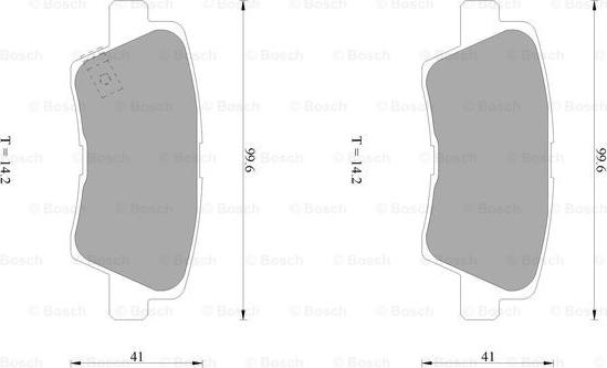 BOSCH 0 986 AB1 040 - Əyləc altlığı dəsti, əyləc diski furqanavto.az