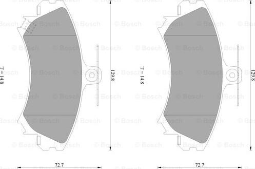 BOSCH 0 986 AB1 054 - Əyləc altlığı dəsti, əyləc diski furqanavto.az