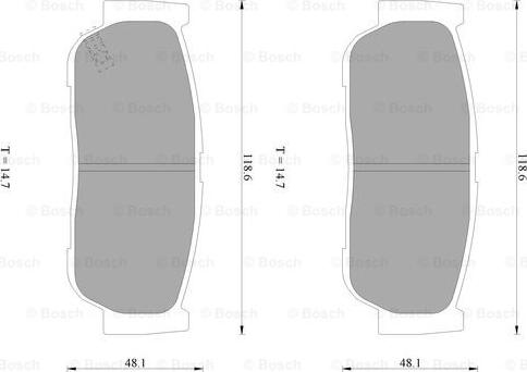 BOSCH 0 986 AB1 065 - Əyləc altlığı dəsti, əyləc diski furqanavto.az