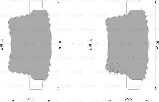 BOSCH 0 986 AB1 001 - Əyləc altlığı dəsti, əyləc diski furqanavto.az