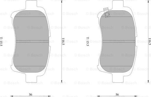 BOSCH 0 986 AB1 014 - Əyləc altlığı dəsti, əyləc diski furqanavto.az