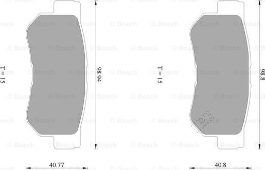 BOSCH 0 986 AB1 020 - Əyləc altlığı dəsti, əyləc diski furqanavto.az