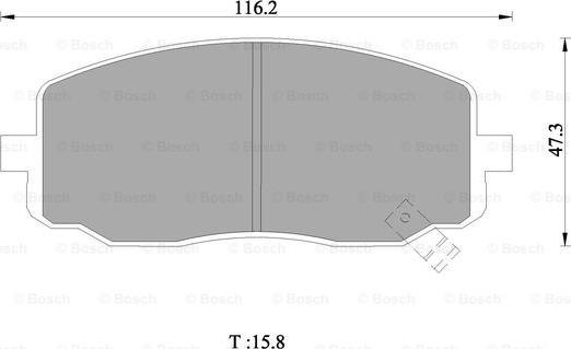 BOSCH 0 986 AB1 028 - Əyləc altlığı dəsti, əyləc diski furqanavto.az