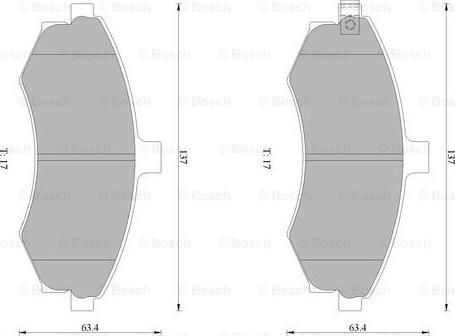 BOSCH 0 986 AB1 023 - Əyləc altlığı dəsti, əyləc diski furqanavto.az