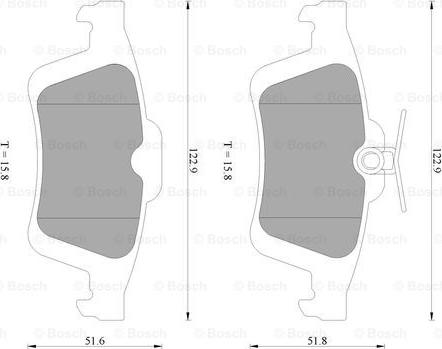 BOSCH 0 986 AB1 194 - Əyləc altlığı dəsti, əyləc diski furqanavto.az