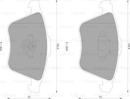 BOSCH 0 986 AB1 190 - Əyləc altlığı dəsti, əyləc diski furqanavto.az