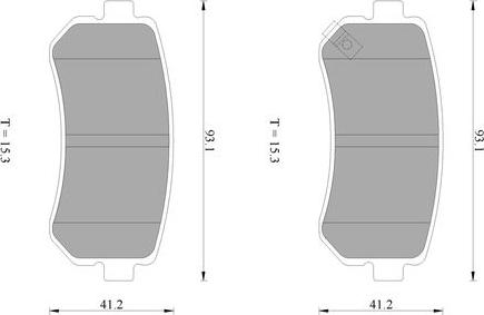 BOSCH 0 986 AB1 155 - Əyləc altlığı dəsti, əyləc diski furqanavto.az