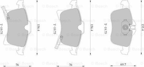 BOSCH 0 986 AB1 117 - Əyləc altlığı dəsti, əyləc diski furqanavto.az