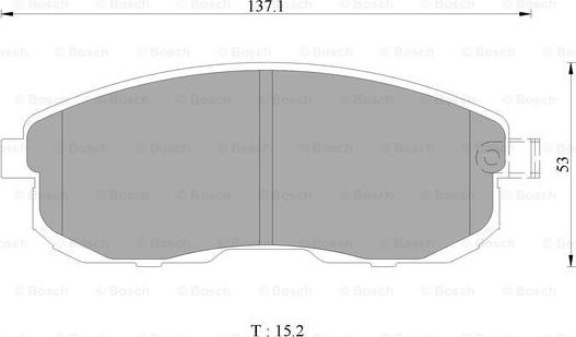 BOSCH 0 986 AB1 139 - Əyləc altlığı dəsti, əyləc diski furqanavto.az