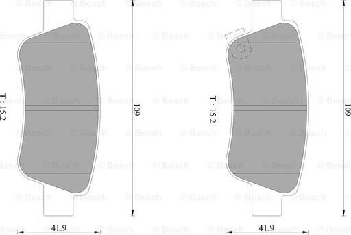 BOSCH 0 986 AB1 135 - Əyləc altlığı dəsti, əyləc diski furqanavto.az