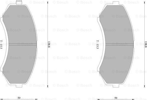 BOSCH 0 986 AB1 387 - Əyləc altlığı dəsti, əyləc diski furqanavto.az