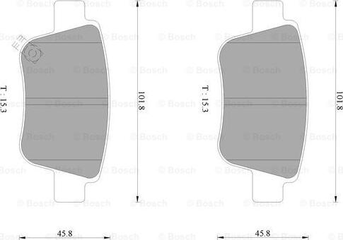 BOSCH 0 986 AB1 378 - Əyləc altlığı dəsti, əyləc diski furqanavto.az