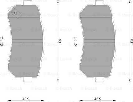 BOSCH 0 986 AB3 099 - Əyləc altlığı dəsti, əyləc diski furqanavto.az