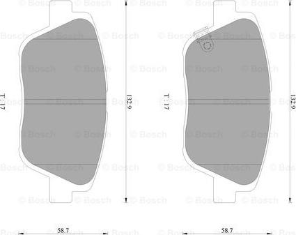 BOSCH 0 986 AB3 093 - Əyləc altlığı dəsti, əyləc diski furqanavto.az