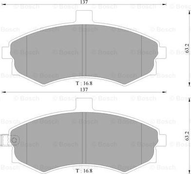 BOSCH 0 986 AB3 050 - Əyləc altlığı dəsti, əyləc diski furqanavto.az