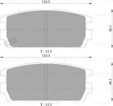 BOSCH 0 986 AB3 080 - Əyləc altlığı dəsti, əyləc diski furqanavto.az