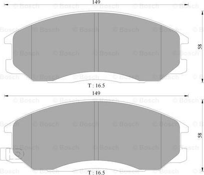 BOSCH 0 986 AB3 033 - Əyləc altlığı dəsti, əyləc diski furqanavto.az