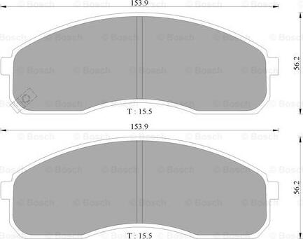 BOSCH 0 986 AB3 029 - Əyləc altlığı dəsti, əyləc diski furqanavto.az