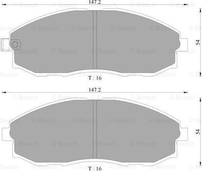 BOSCH 0 986 AB3 028 - Əyləc altlığı dəsti, əyləc diski furqanavto.az