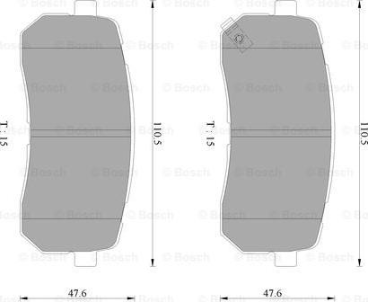 BOSCH 0 986 AB3 101 - Əyləc altlığı dəsti, əyləc diski furqanavto.az