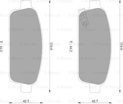 BOSCH 0 986 AB3 103 - Əyləc altlığı dəsti, əyləc diski furqanavto.az