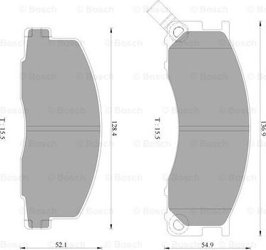 BOSCH 0 986 AB2 449 - Əyləc altlığı dəsti, əyləc diski furqanavto.az