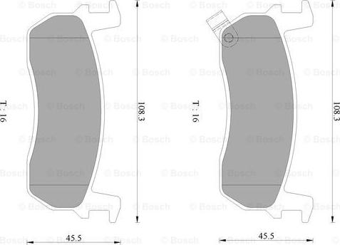 BOSCH 0 986 AB2 447 - Əyləc altlığı dəsti, əyləc diski furqanavto.az