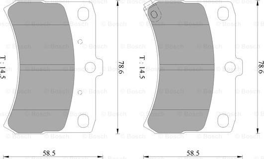 BOSCH 0 986 AB2 452 - Əyləc altlığı dəsti, əyləc diski furqanavto.az