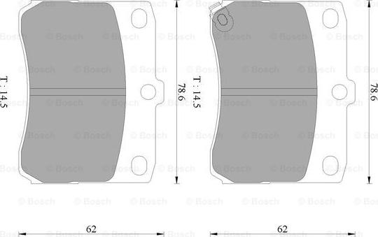 BOSCH 0 986 AB2 468 - Əyləc altlığı dəsti, əyləc diski furqanavto.az