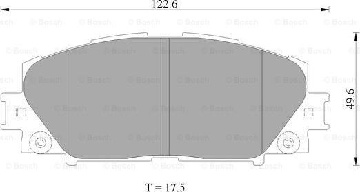 BOSCH 0 986 AB2 403 - Əyləc altlığı dəsti, əyləc diski furqanavto.az