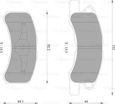 BOSCH 0 986 AB2 417 - Əyləc altlığı dəsti, əyləc diski furqanavto.az