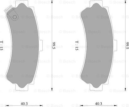 BOSCH 0 986 AB2 482 - Əyləc altlığı dəsti, əyləc diski furqanavto.az