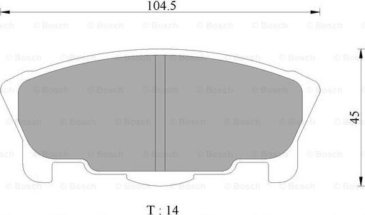 BOSCH 0 986 AB2 437 - Əyləc altlığı dəsti, əyləc diski furqanavto.az