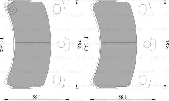 BOSCH 0 986 AB2 426 - Əyləc altlığı dəsti, əyləc diski furqanavto.az