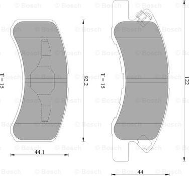 BOSCH 0 986 AB2 421 - Əyləc altlığı dəsti, əyləc diski furqanavto.az