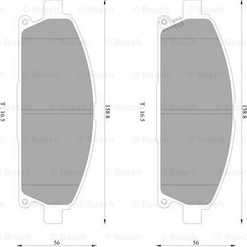 BOSCH 0 986 AB2 423 - Əyləc altlığı dəsti, əyləc diski furqanavto.az