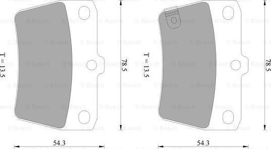 BOSCH 0 986 AB2 477 - Əyləc altlığı dəsti, əyləc diski furqanavto.az