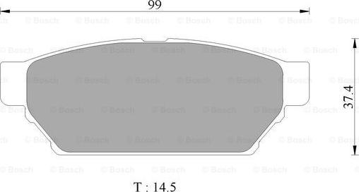 BOSCH 0 986 AB2 505 - Əyləc altlığı dəsti, əyləc diski furqanavto.az