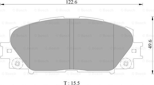 BOSCH 0 986 AB2 500 - Əyləc altlığı dəsti, əyləc diski furqanavto.az