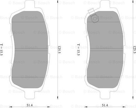 BOSCH 0 986 AB2 502 - Əyləc altlığı dəsti, əyləc diski furqanavto.az