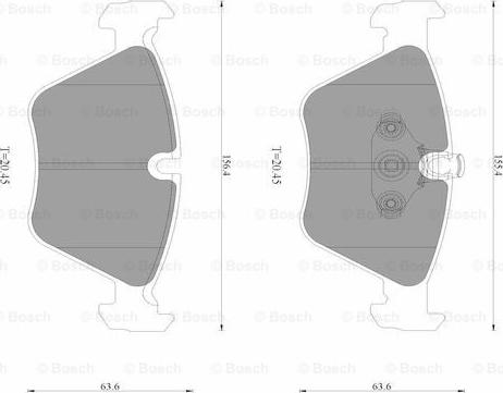 BOSCH 0 986 AB2 516 - Əyləc altlığı dəsti, əyləc diski furqanavto.az