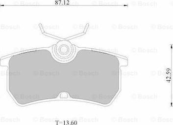 BOSCH 0 986 AB2 535 - Əyləc altlığı dəsti, əyləc diski furqanavto.az