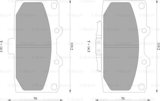 BOSCH 0 986 AB2 657 - Əyləc altlığı dəsti, əyləc diski furqanavto.az