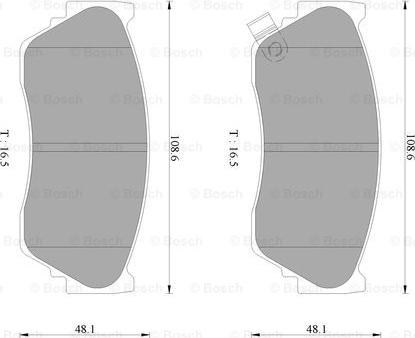 BOSCH 0 986 AB2 069 - Əyləc altlığı dəsti, əyləc diski furqanavto.az