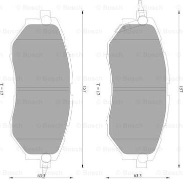 BOSCH 0 986 AB2 393 - Əyləc altlığı dəsti, əyləc diski furqanavto.az