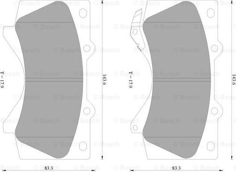 BOSCH 0 986 AB2 397 - Əyləc altlığı dəsti, əyləc diski furqanavto.az