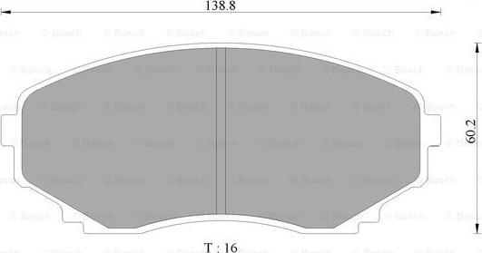 BOSCH 0 986 AB2 350 - Əyləc altlığı dəsti, əyləc diski furqanavto.az