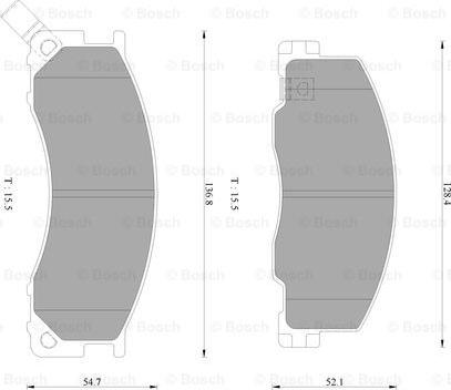 BOSCH 0 986 AB2 351 - Əyləc altlığı dəsti, əyləc diski furqanavto.az