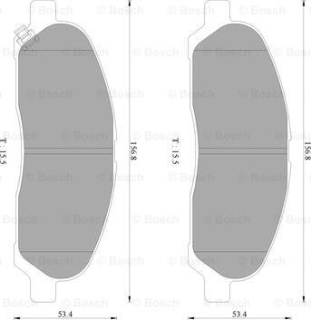 BOSCH 0 986 AB2 353 - Əyləc altlığı dəsti, əyləc diski furqanavto.az